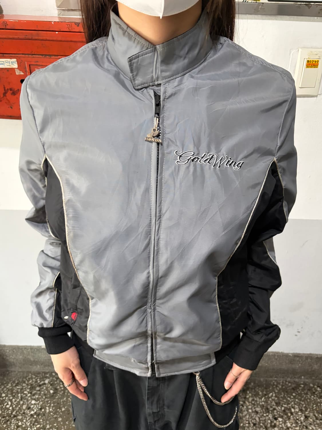 90s HONDA 레이싱 그레이 윈드브레이커 jk 상품이미지4