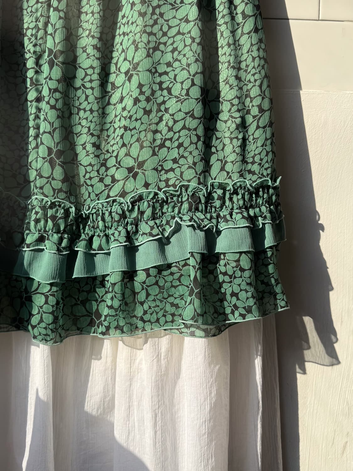Chiffon Layered Banded Skirt 0083 상품이미지2