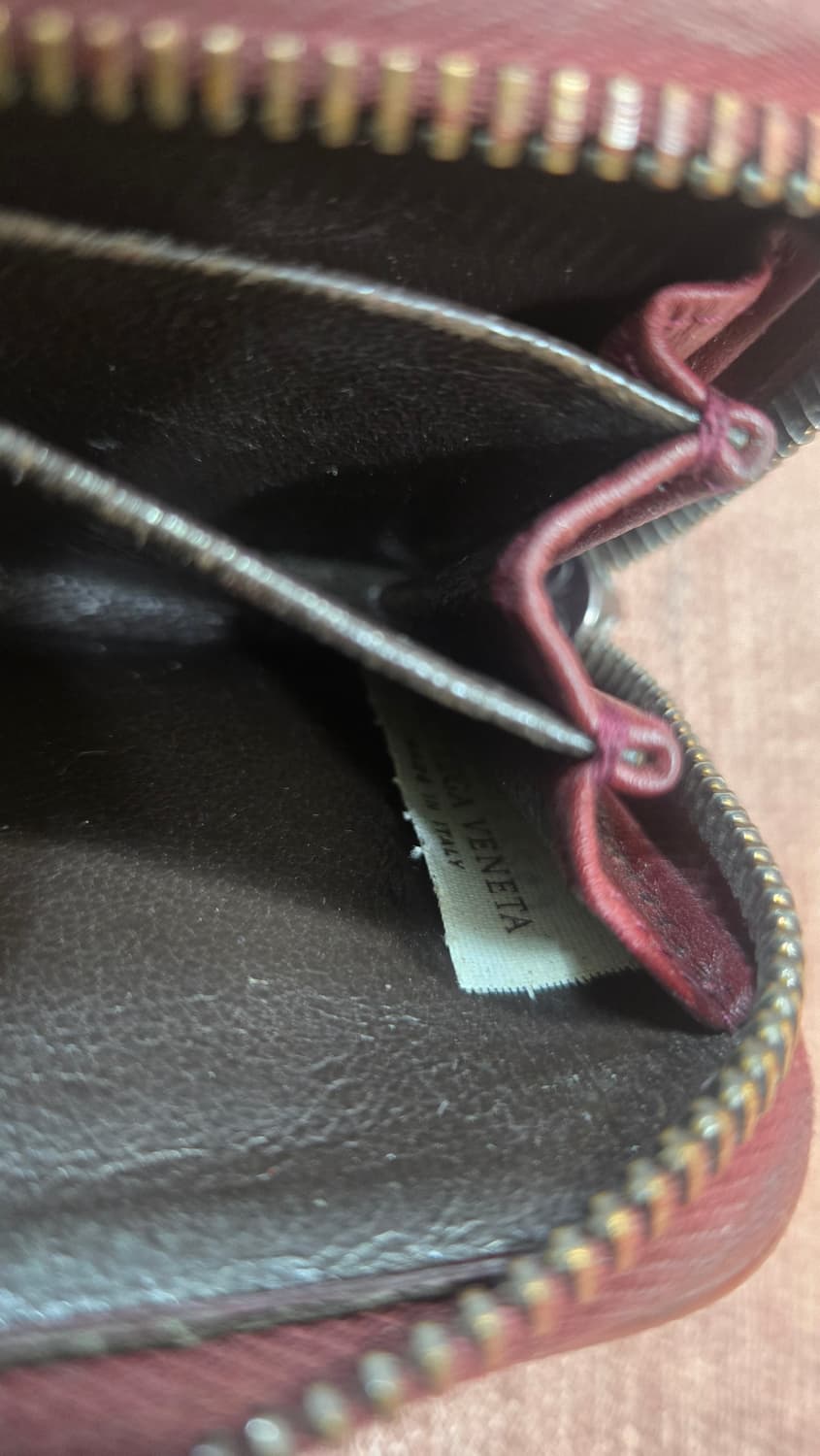 보테가 베네타 정품  인트레치아토 가죽 지퍼형 카드 지갑 또는 동전 지갑 상품이미지6