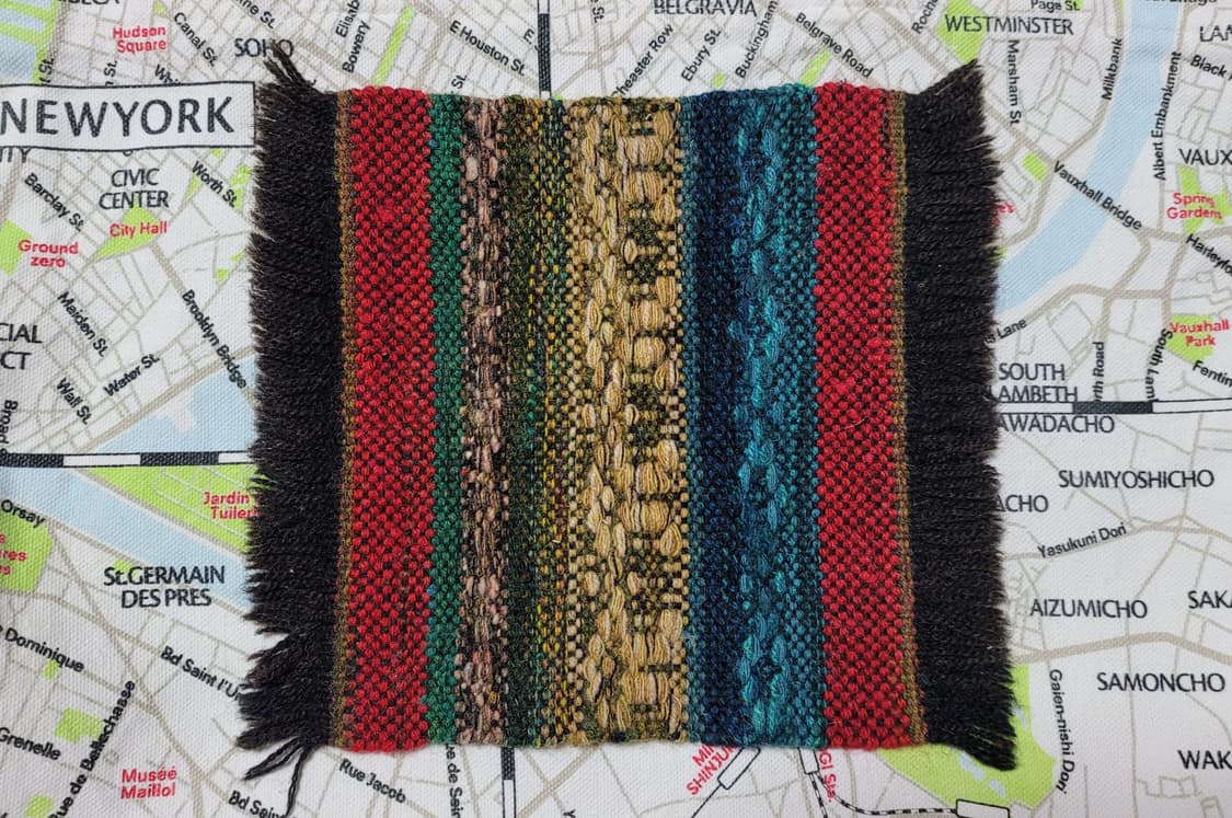 일본 공방 수제 직조 모 장식 패브릭(20*17) 상품이미지1