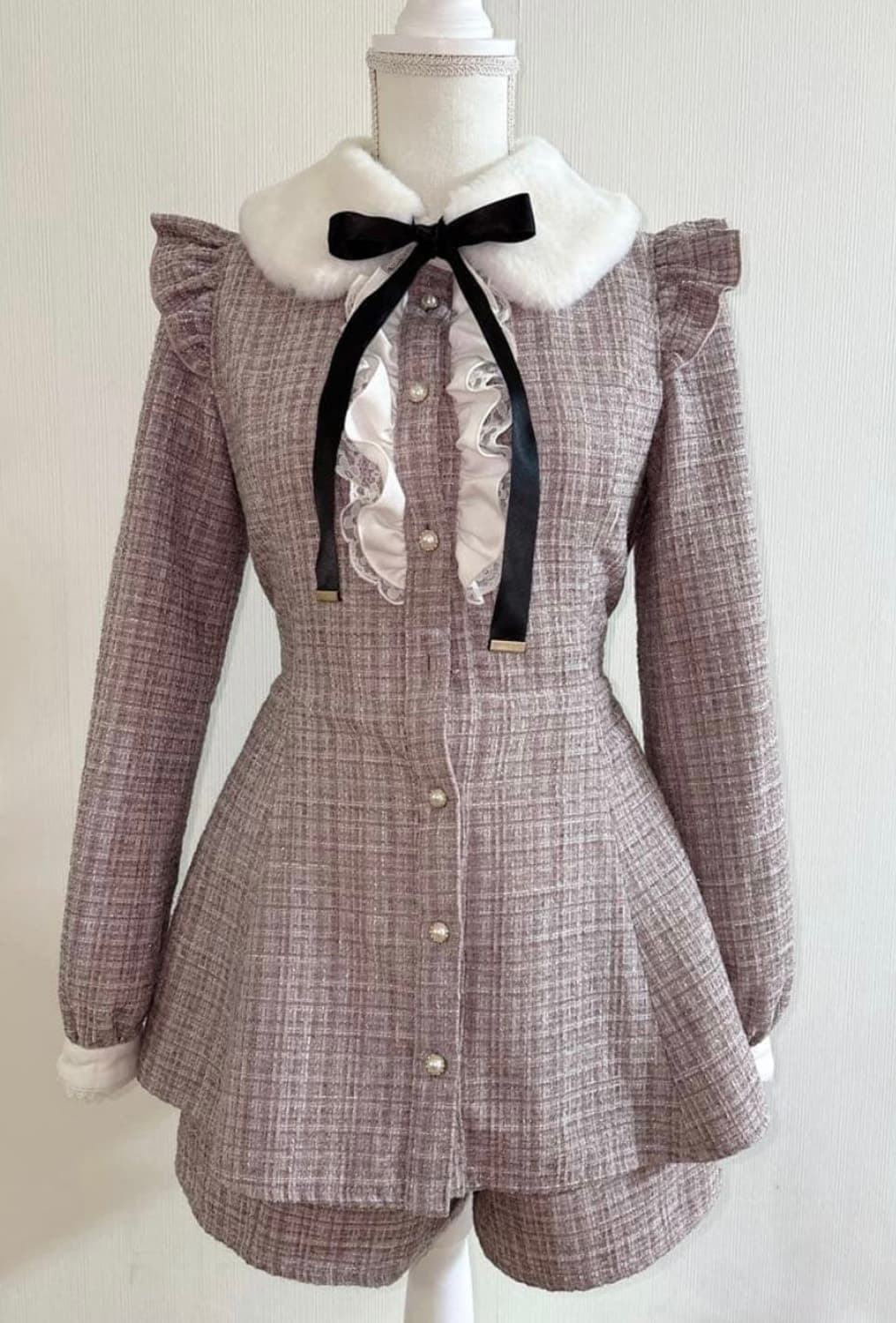 시허니 트위드 셋업 상품이미지1