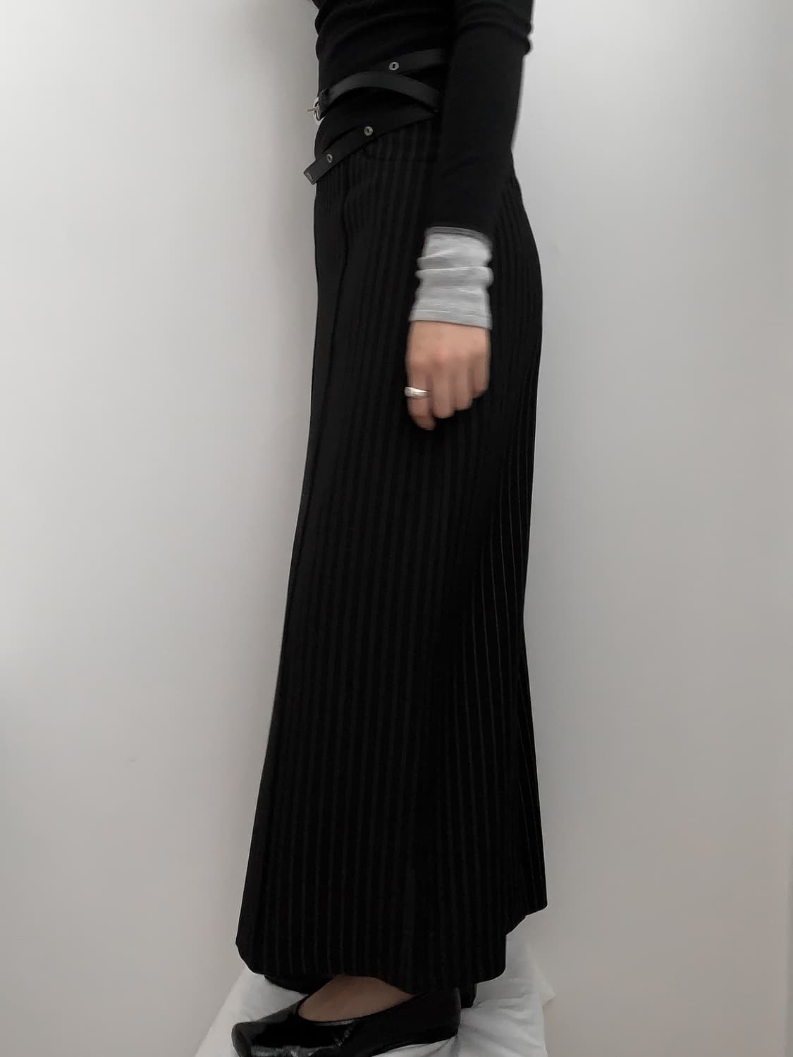 스트라이프 스커트 상품이미지3