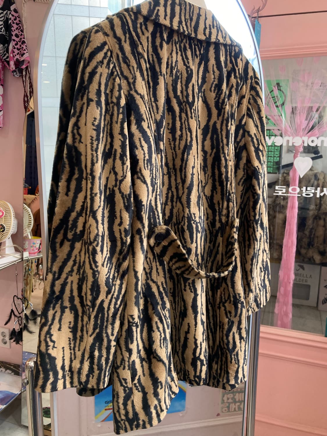 빈티지 벨벳 레오파드 미디 코트 상품이미지6