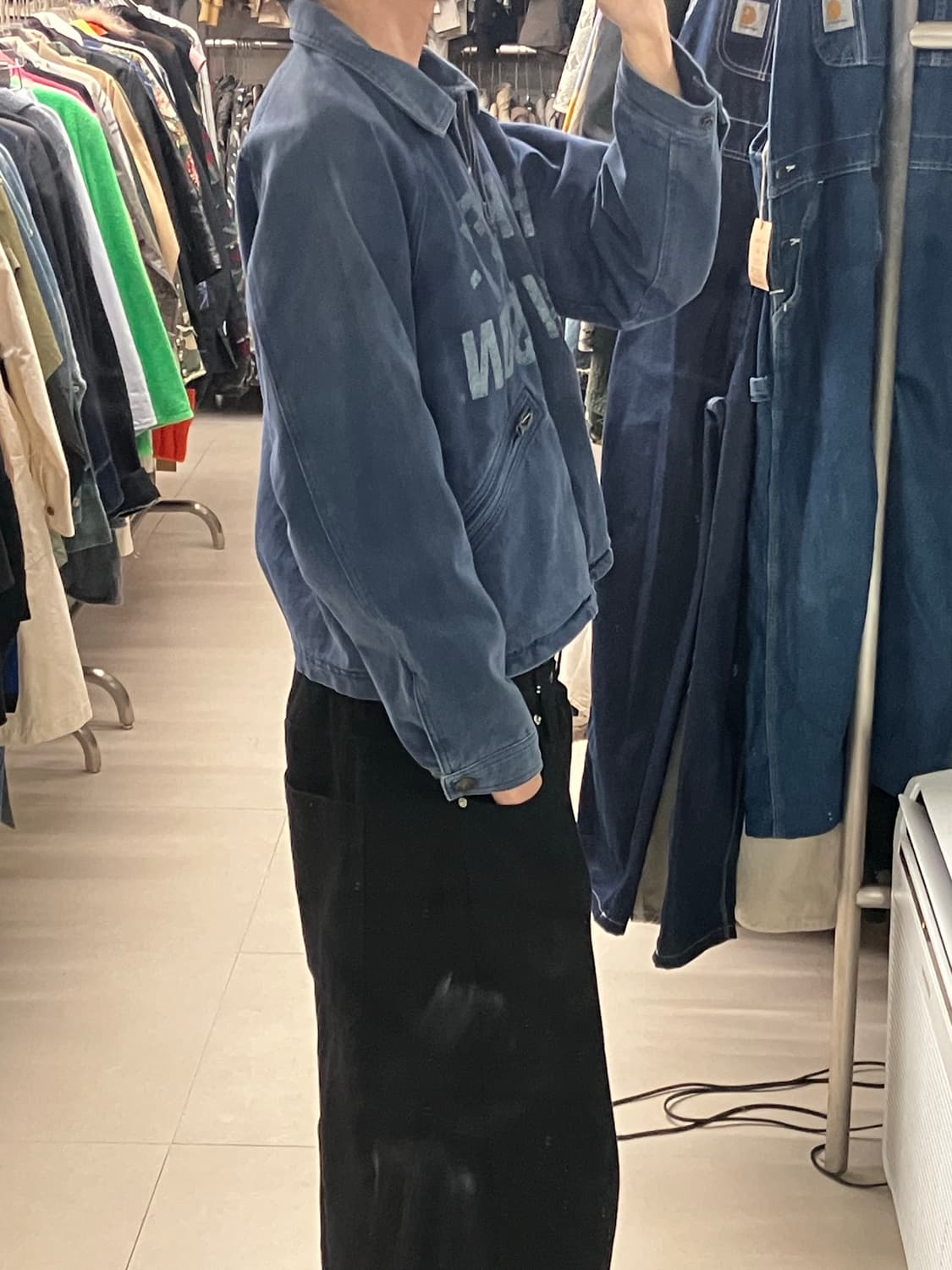 할리데이비슨 블루 코튼 워크 자켓 M 상품이미지7