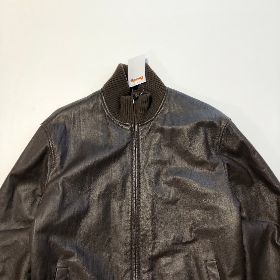 빈티지 레더 봄버 자켓 상품이미지4