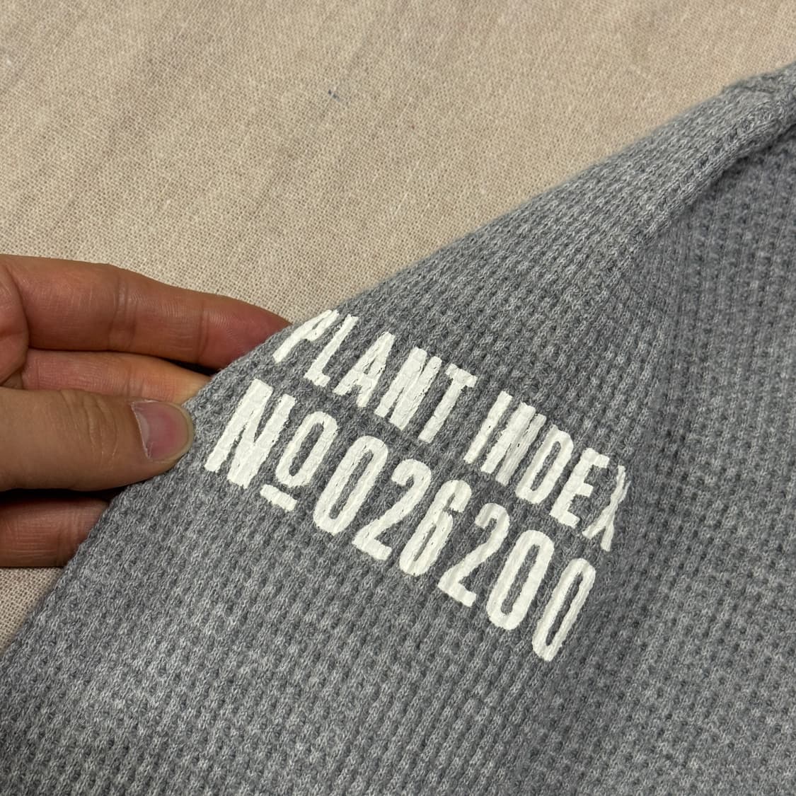 알파인더스트리 백프린팅 와플 롱슬리브 L 상품이미지4