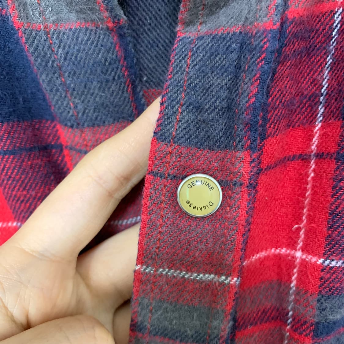 디키즈 레드 체크 남방 셔츠 빈티지 00s 슬림핏 S 상품이미지5
