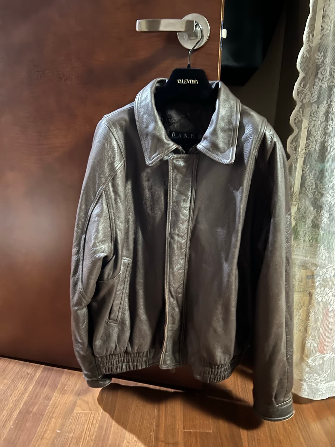 빈티지 레더 자켓 브라운 상품이미지3