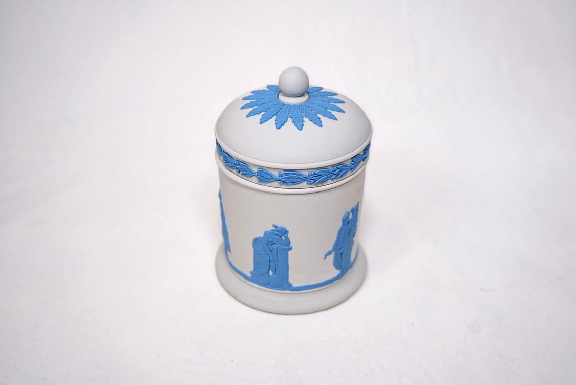 [영국엔틱] 웨지우드 제스퍼웨어 도자기 원통형자 티캐디_ 화이트 상품이미지4