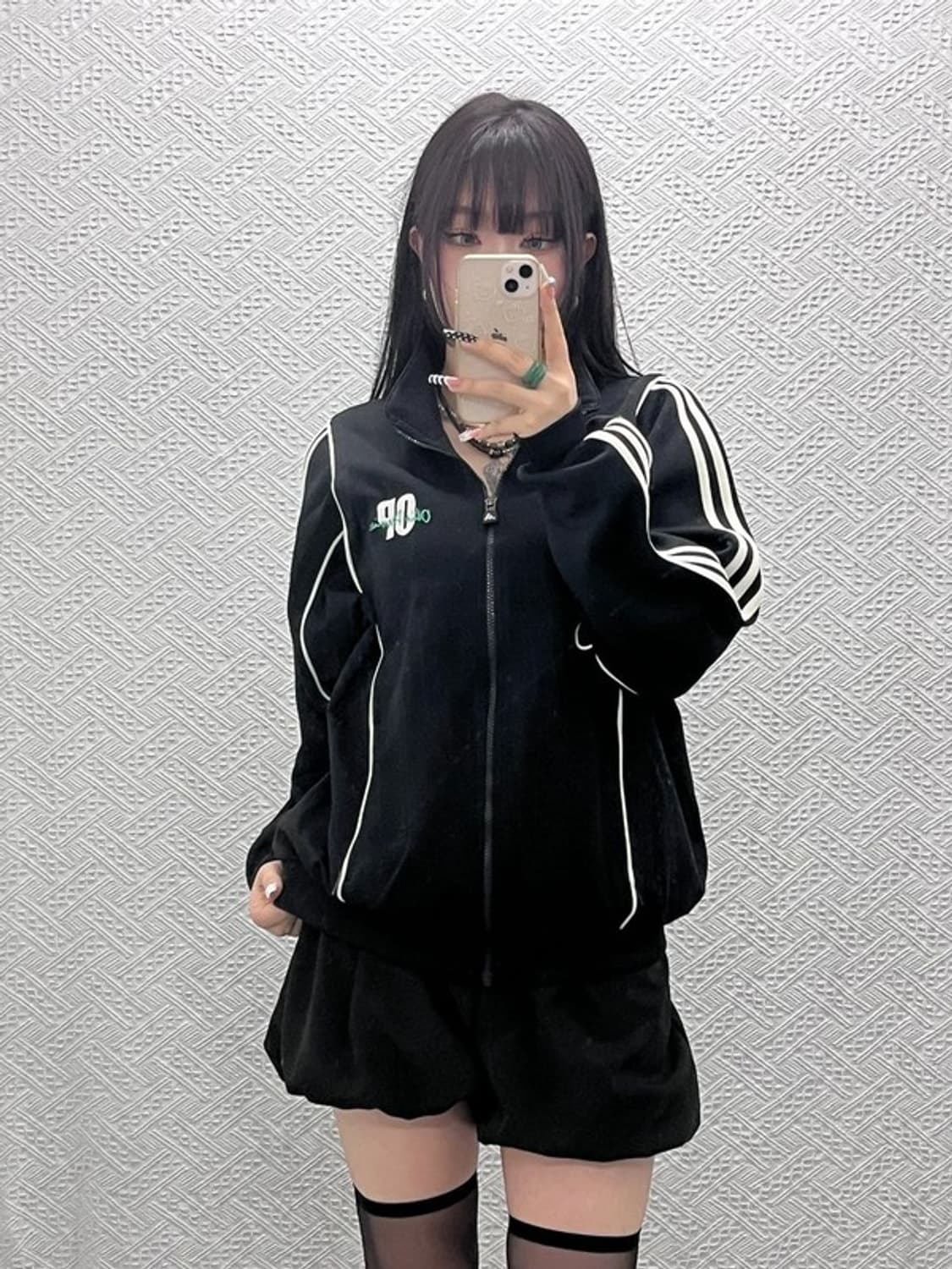 아디다스 올드스쿨 레트로 펑크 라인 져지 집업 L C10377 상품이미지2