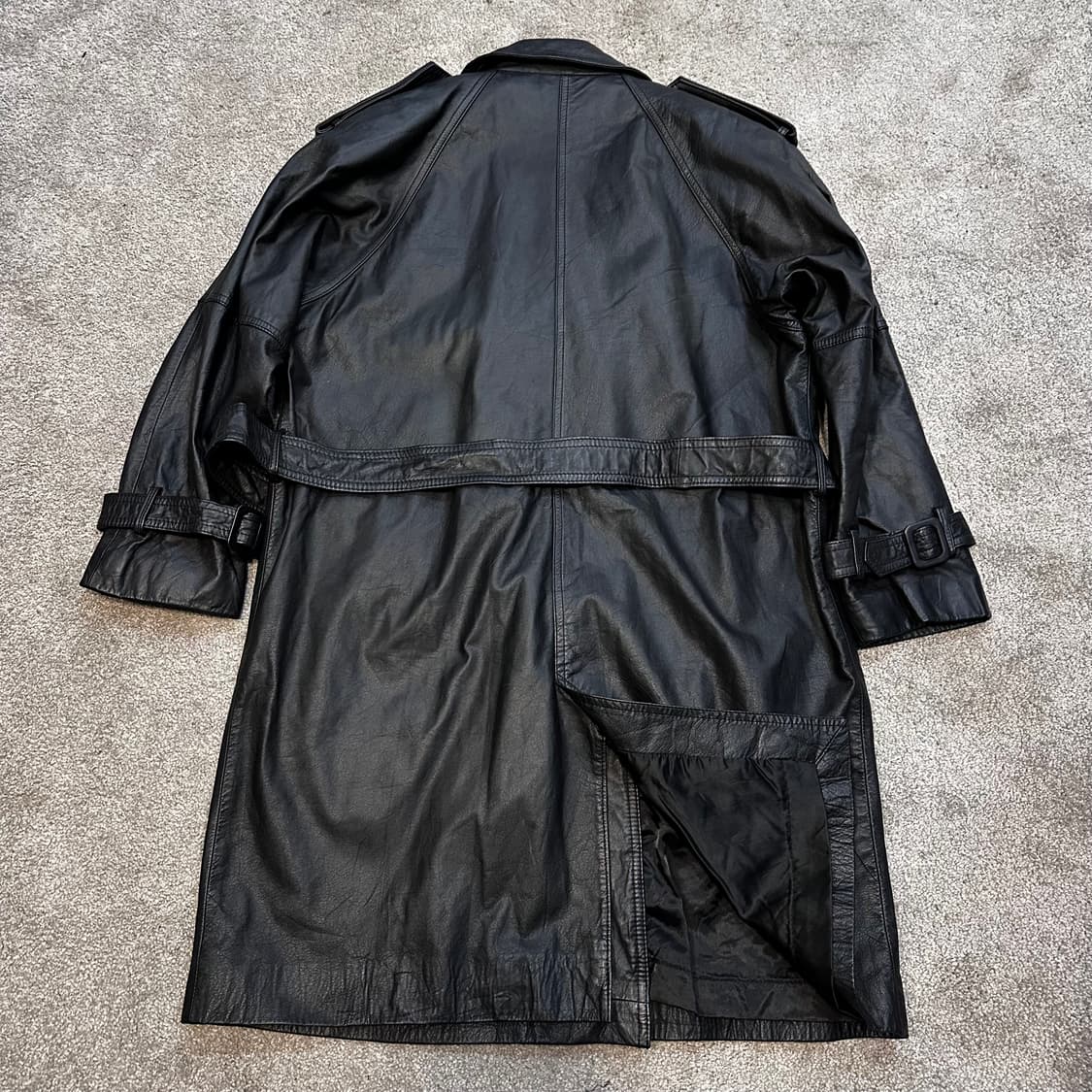 Mia Carna 빈티지 소가죽 트렌치 코트 자켓L 상품이미지2