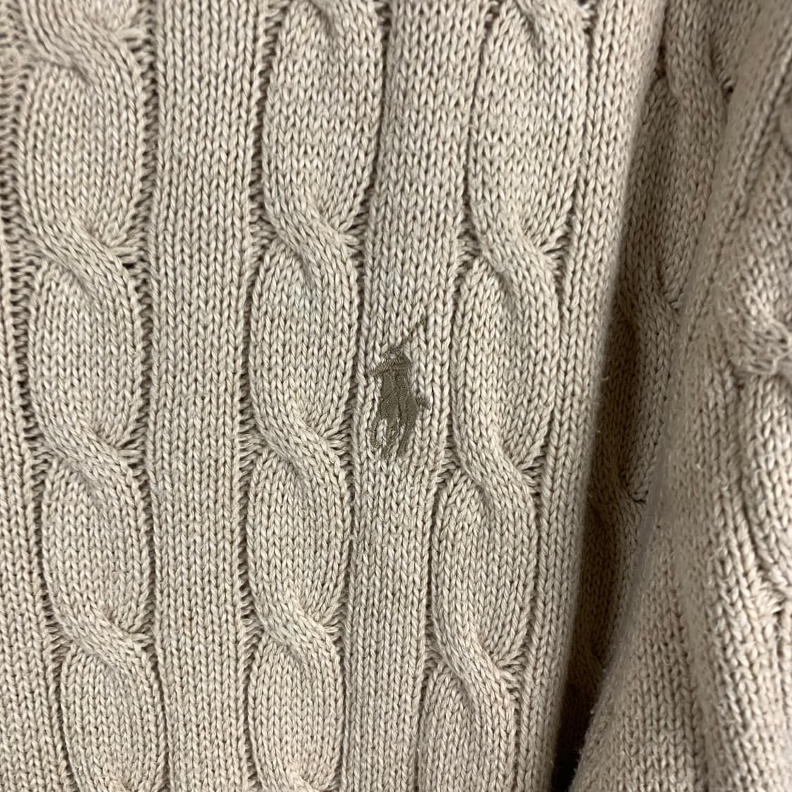 폴로 랄프로렌 신형 베이지 꽈배기 니트 상품이미지3