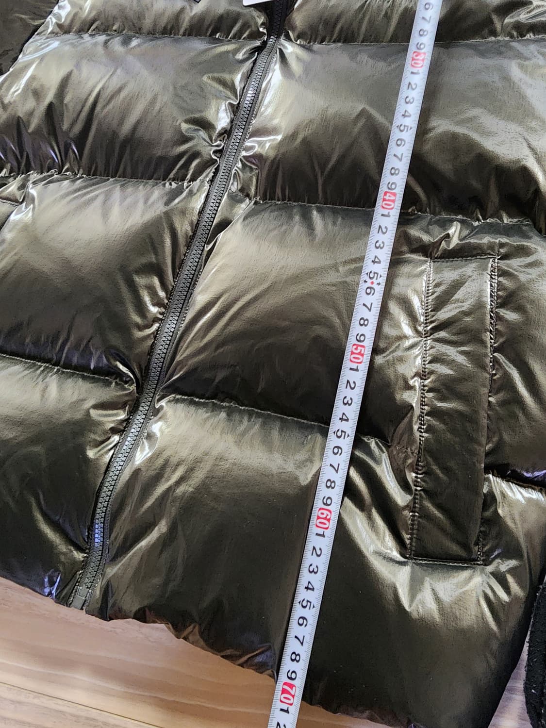 마크엠글로시덕다운패디점퍼다크카키L 상품이미지10