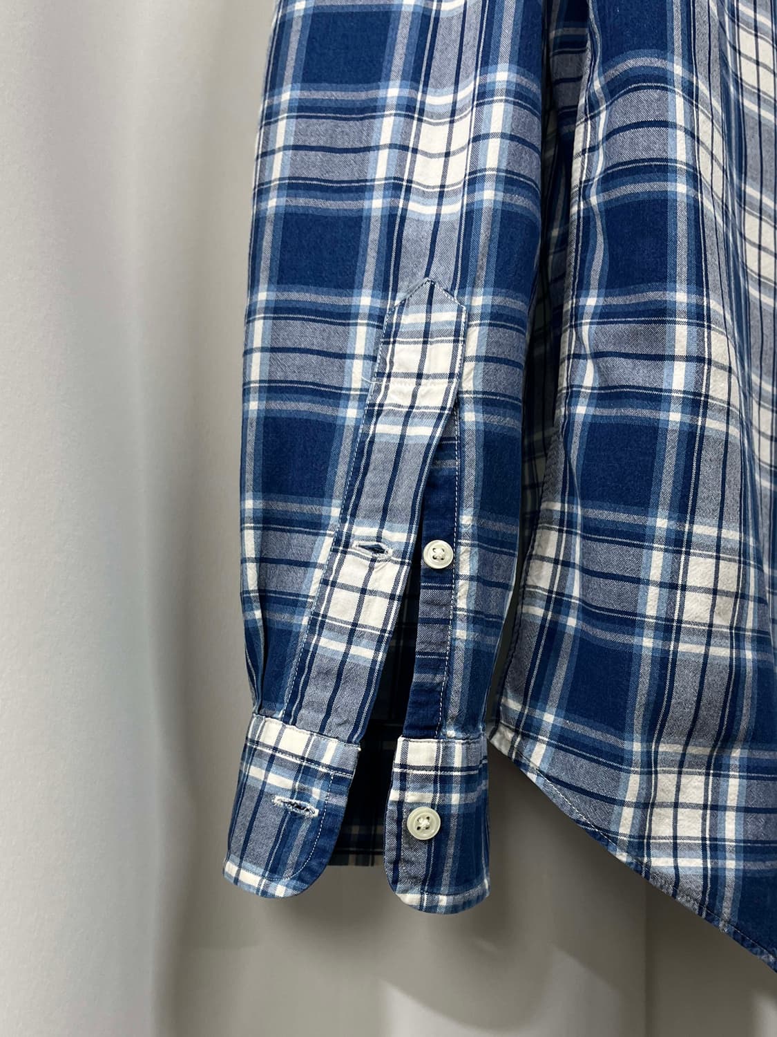 폴로 랄프로렌 인디고 옥스포드 플레이드 버튼다운 셔츠 상품이미지8