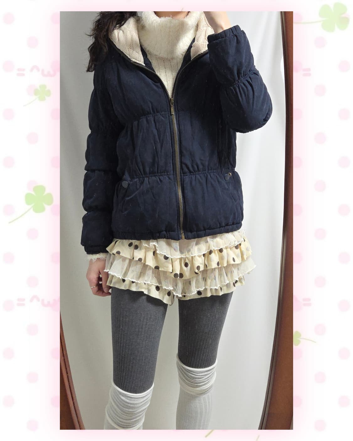 네이비 모리걸 패딩 상품이미지2