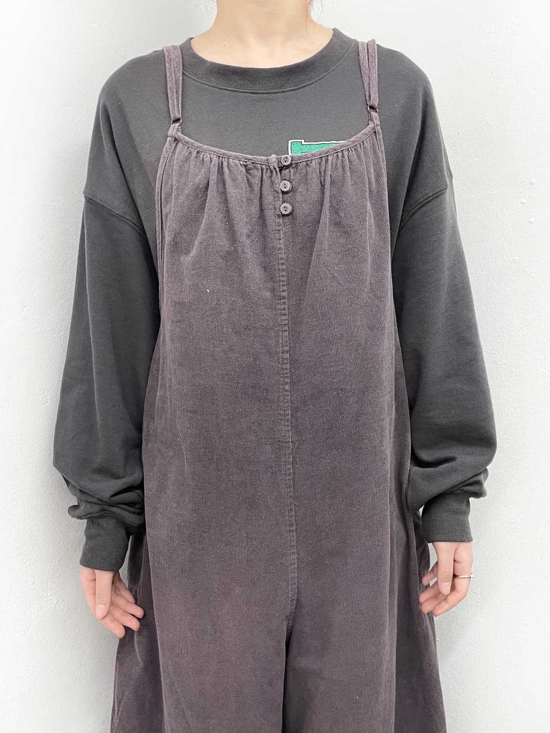 코듀로이 루즈 버튼 오버롤 상품이미지4