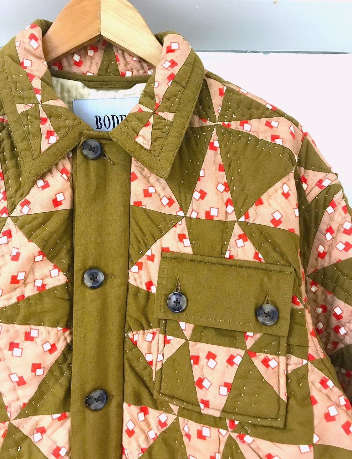 @새상품@ BODE 보디 퀼팅 누빔자켓 카키 패치 상품이미지8