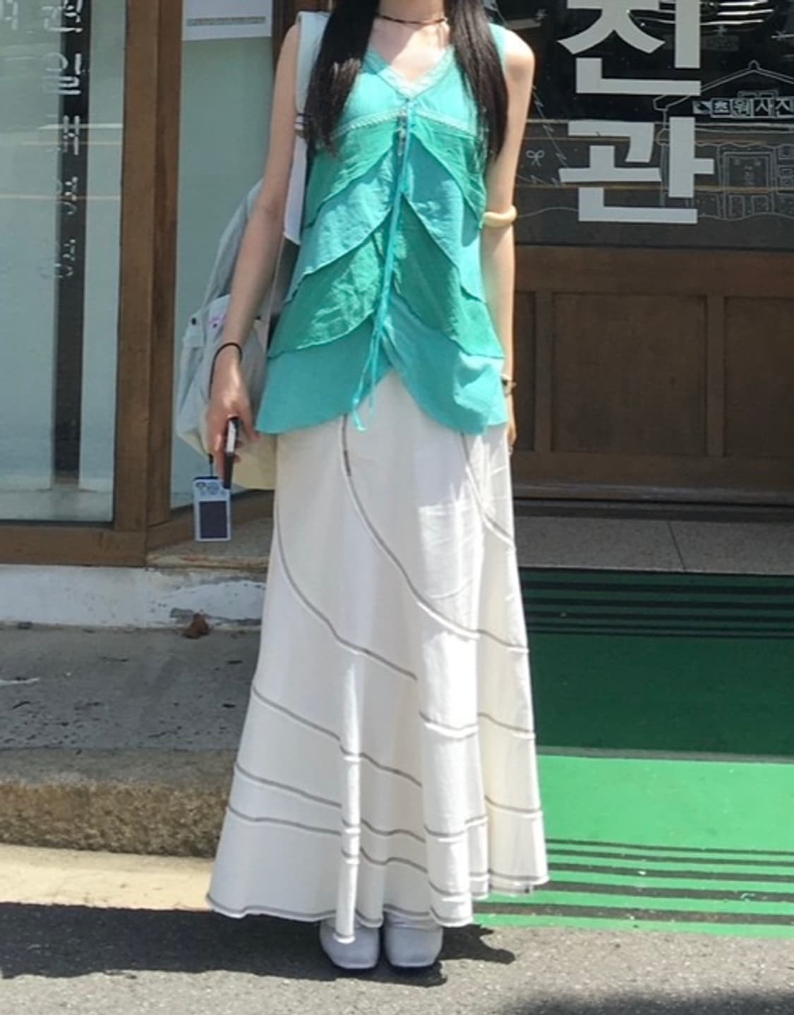 야요이토 빈티지 민트 나시 상품이미지6