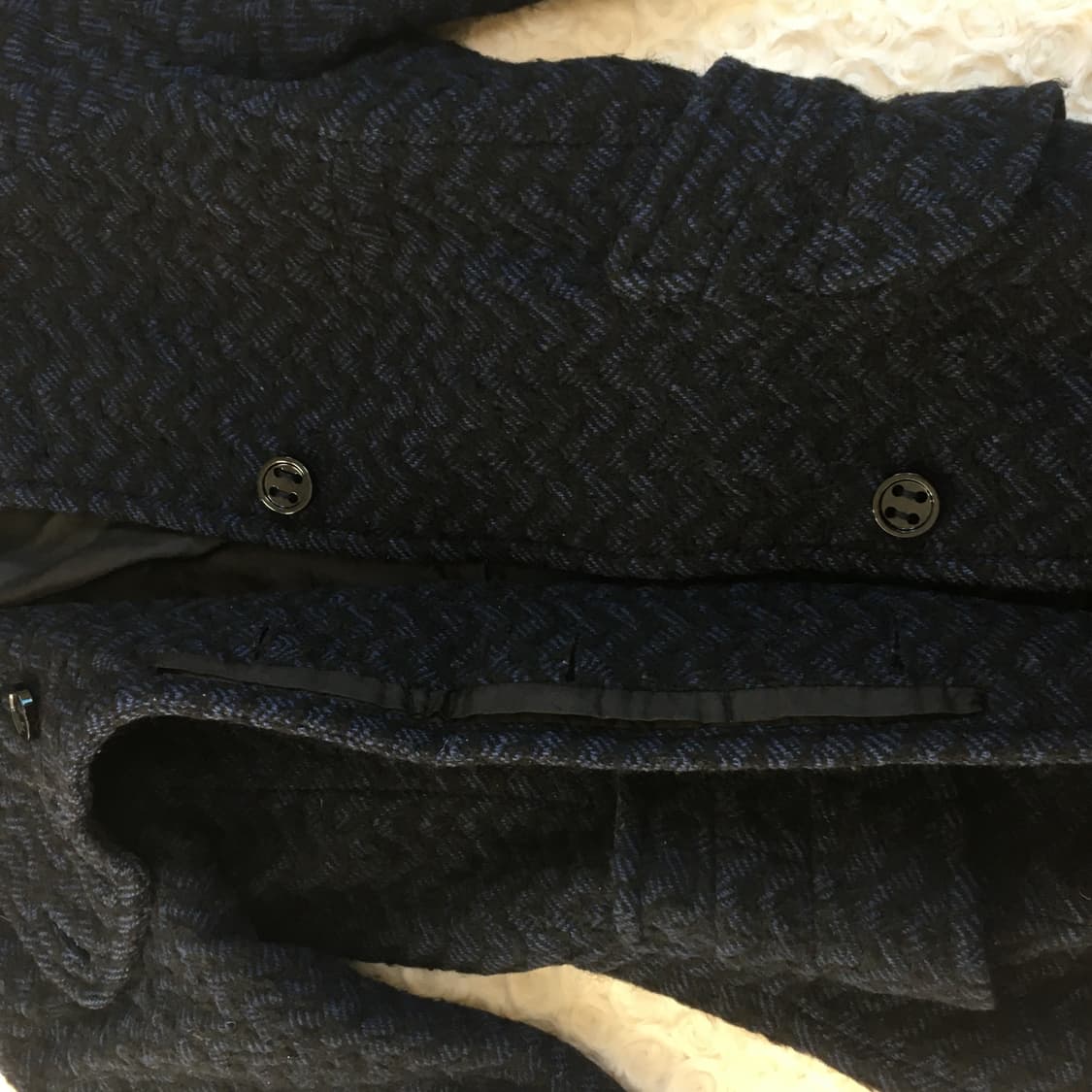 max&co blue herringbone half coat 상품이미지9