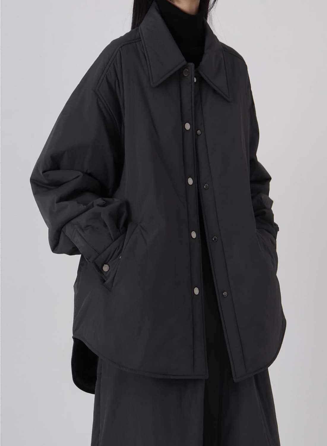 트리밍버드 padded set-up shirts [charcoal] 상품이미지1