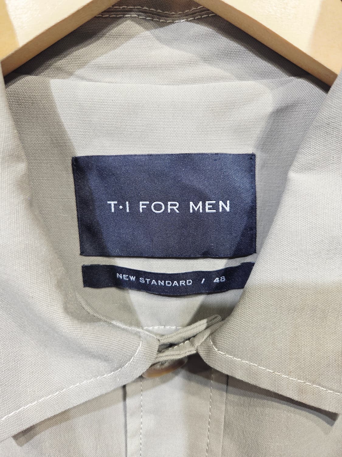 T.I FOR MEN 코튼 셔츠 카키_호칭48(100) 상품이미지5