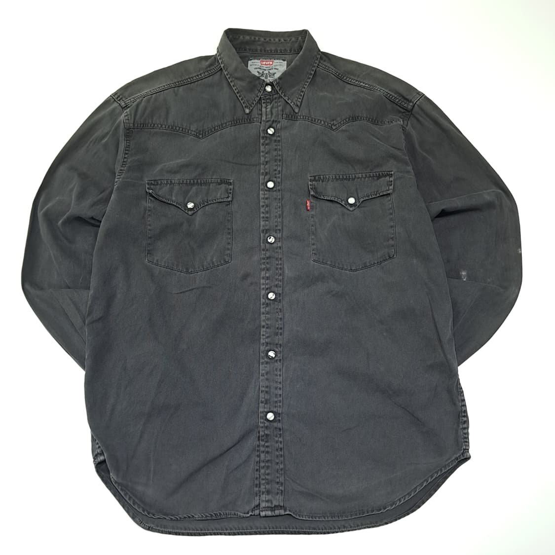 CL699 L 리바이스 90s 튀니지판 60566  웨스턴 흑청 셔츠  상품이미지1