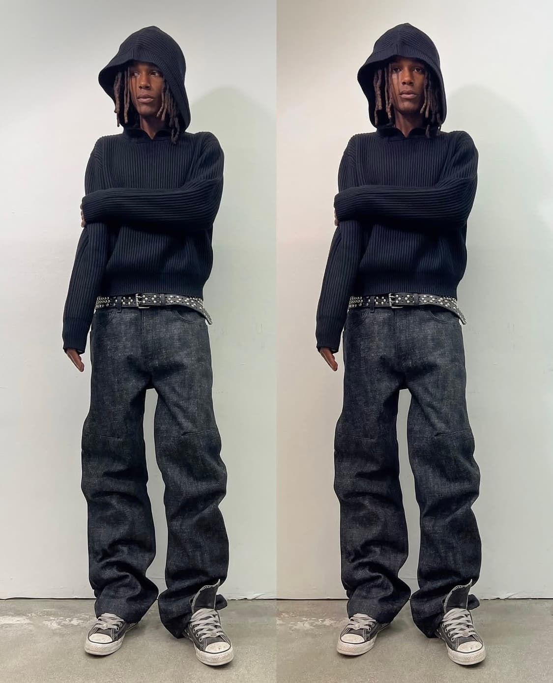 Ktwo studios knit hoodie S 상품이미지2