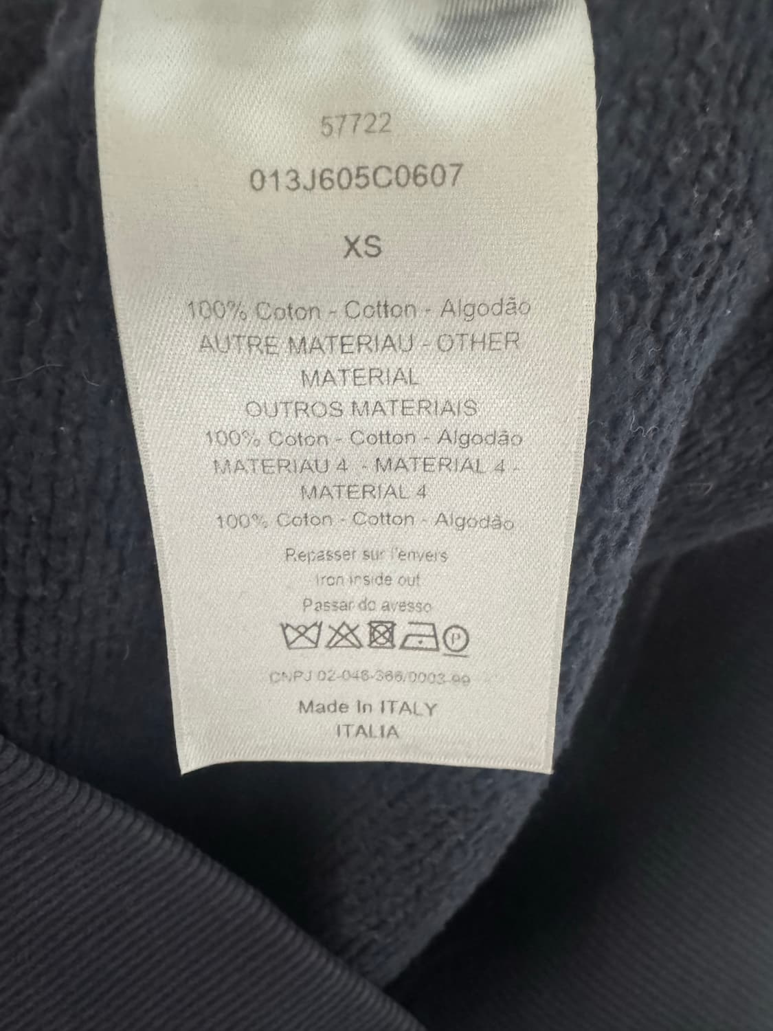 디올 오블리크 테리 후드티 XS 상품이미지2