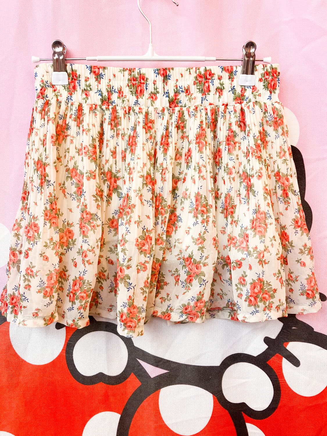 금장버튼 플라워 미니 스커트 상품이미지4