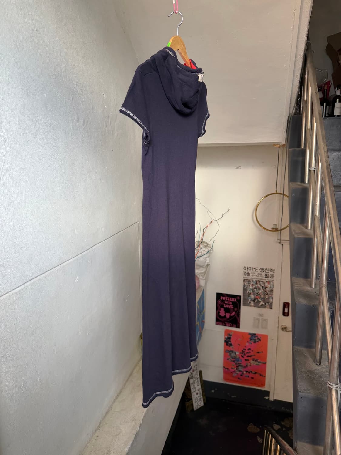 쮸리 프린팅 후디 롱 원피스 상품이미지7