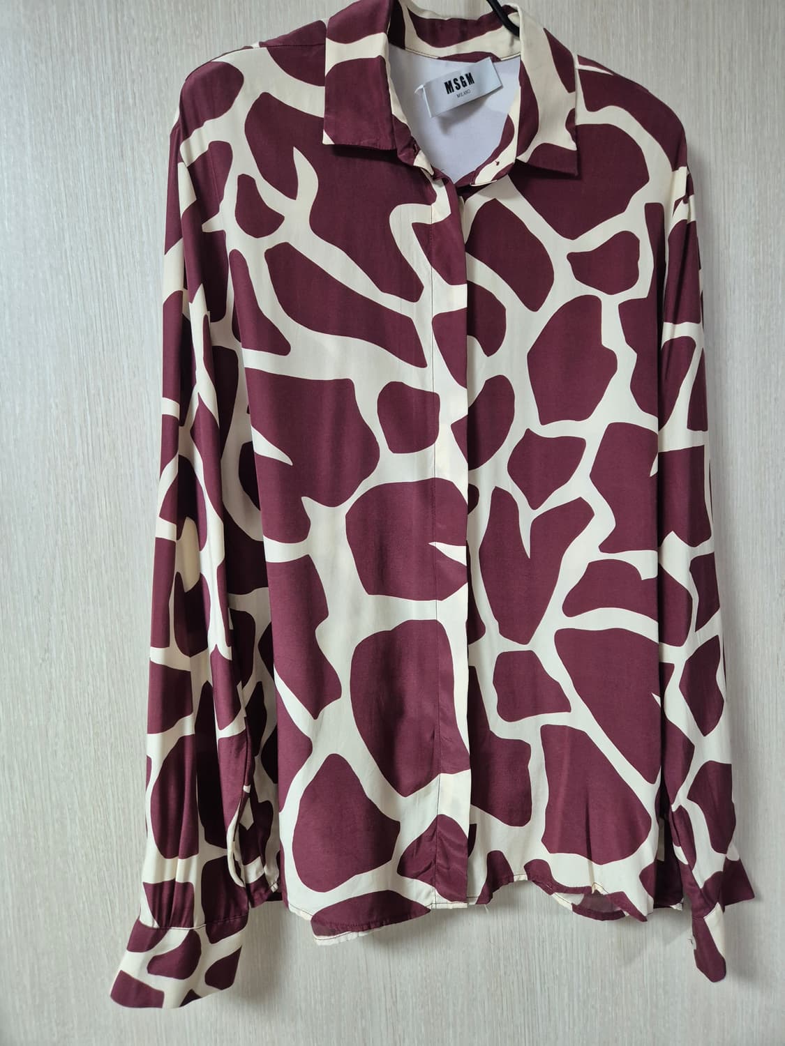 MSGM 실크 블라우스 실크100 패턴 셔츠블라우스 상품이미지1