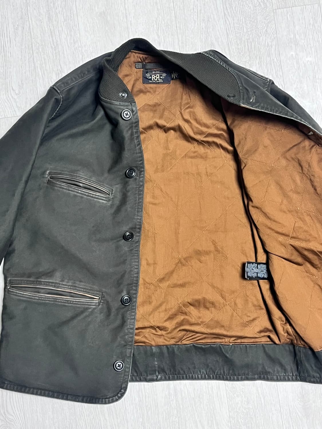 더블알엘 RRL 래더 트림 코튼 보머 자켓 [M] 상품이미지6