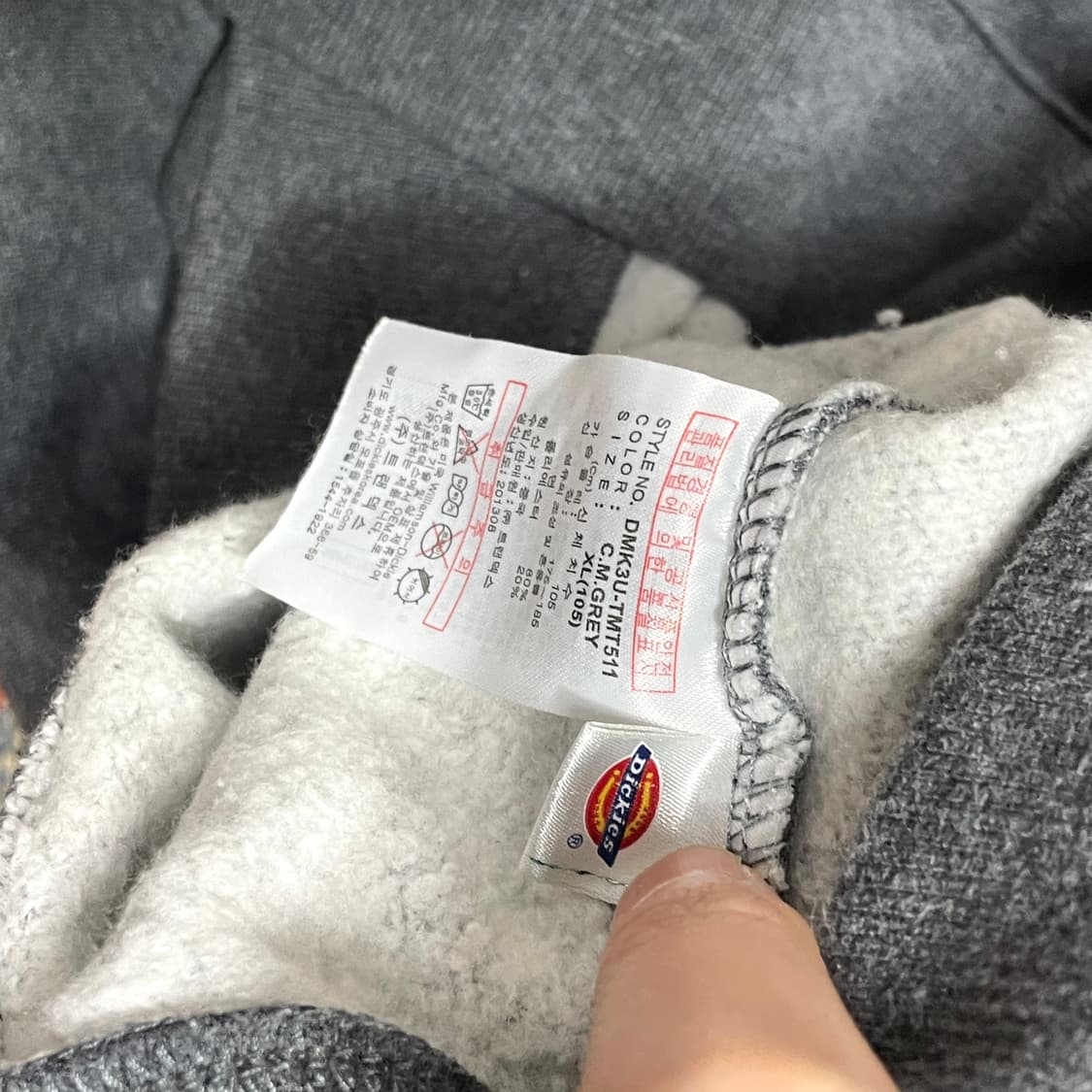 디키즈 스펠로고 차콜 기모 맨투맨 남성XL 상품이미지5