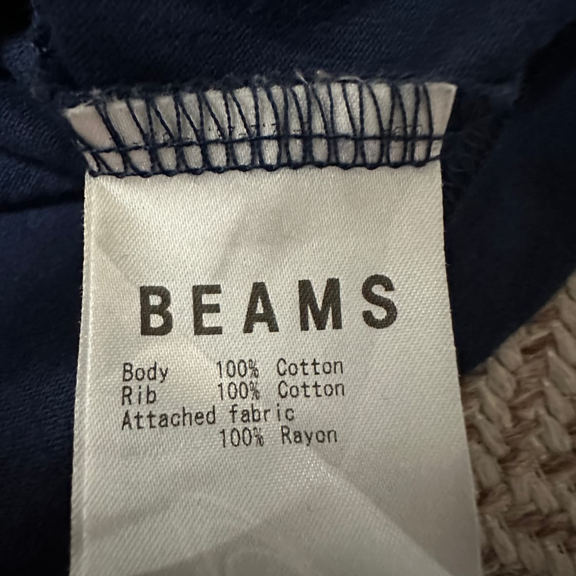 BEAMS pocket t-shirt navy 상품이미지5