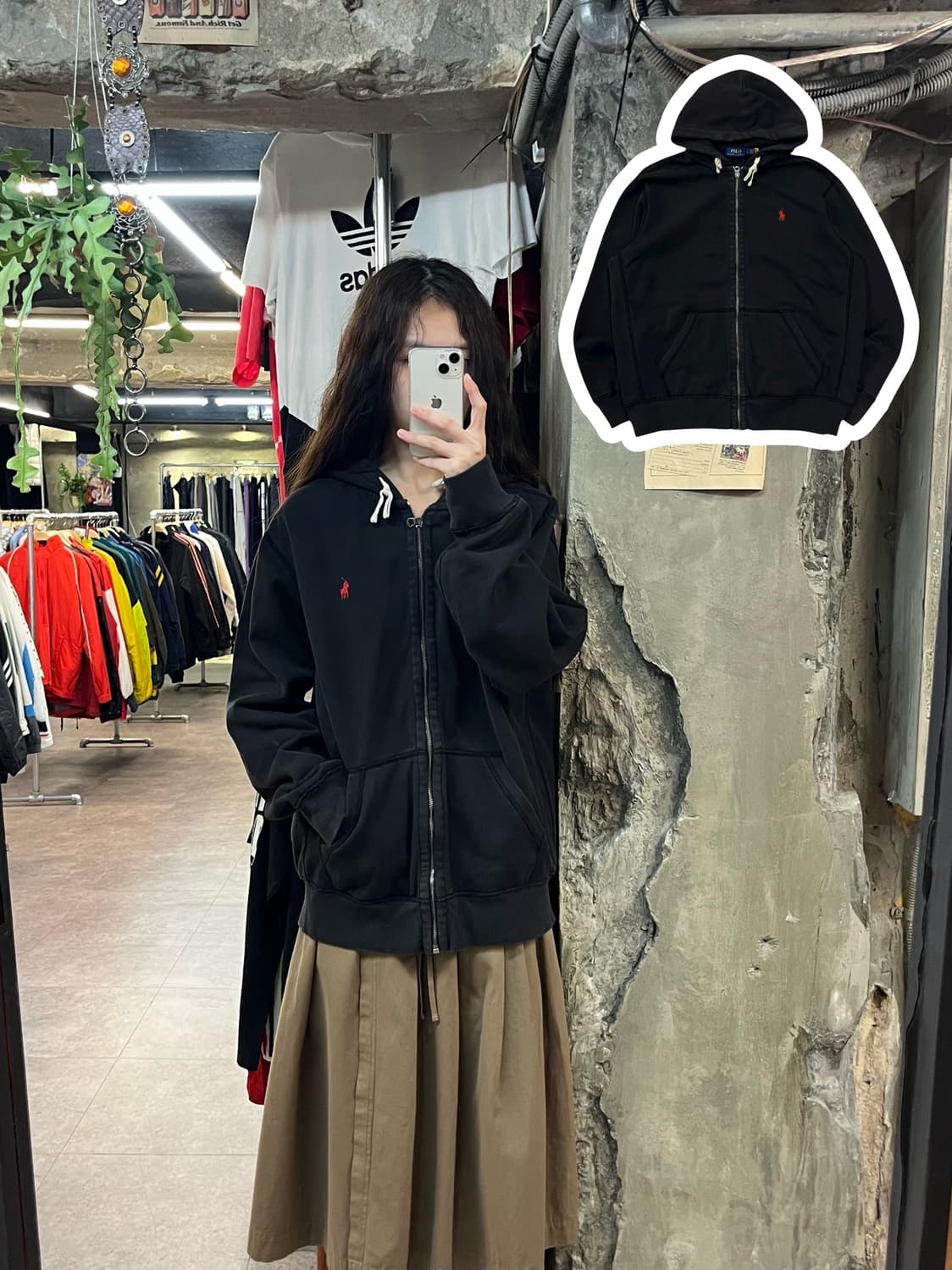 폴로 랄프로렌 후드집업 블랙 L #csz1938 상품이미지1