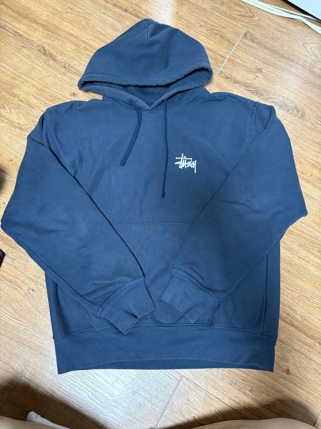 스투시 베이직 스투시 후드 네이비 상품이미지1
