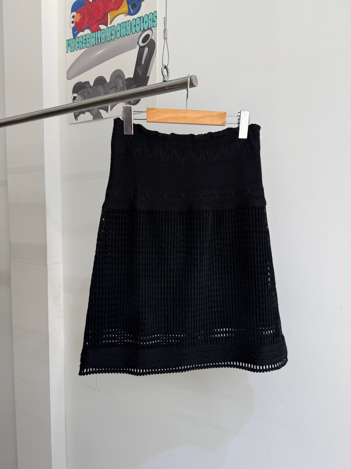 JAPANESE BRAND (Made in Japan) 펀칭 시스루스커트 상품이미지1