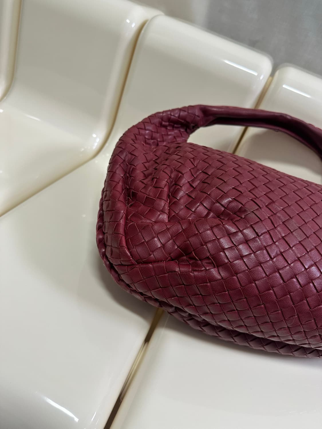 [A 정품] 보테가베네타 인트레치아토 호보백 버건디 상품이미지5