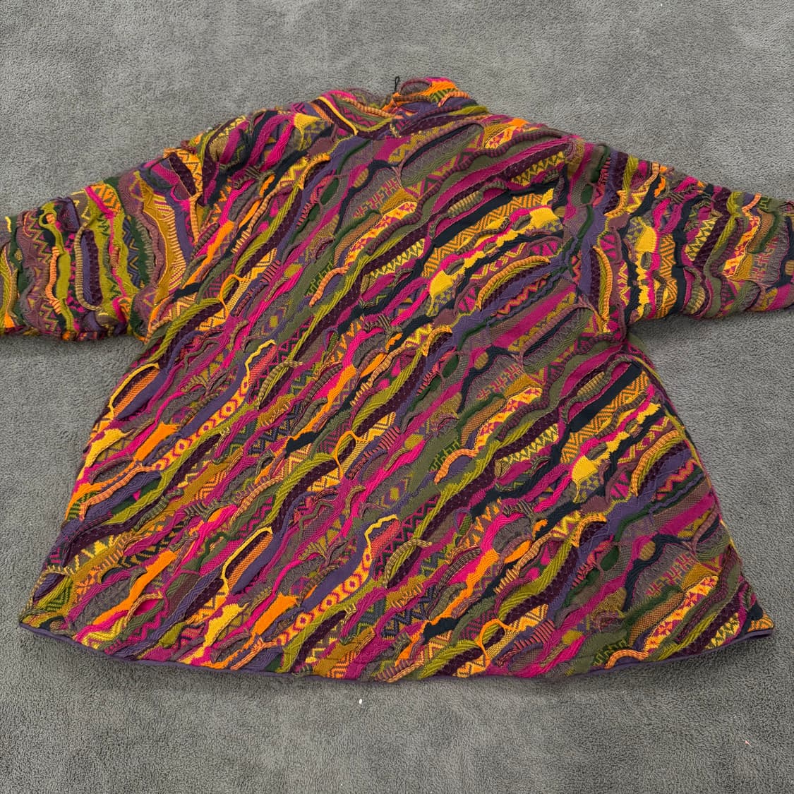 [정품/S] 쿠지 빈티지 패턴 케이블 니트 가디건 로브 상품이미지4