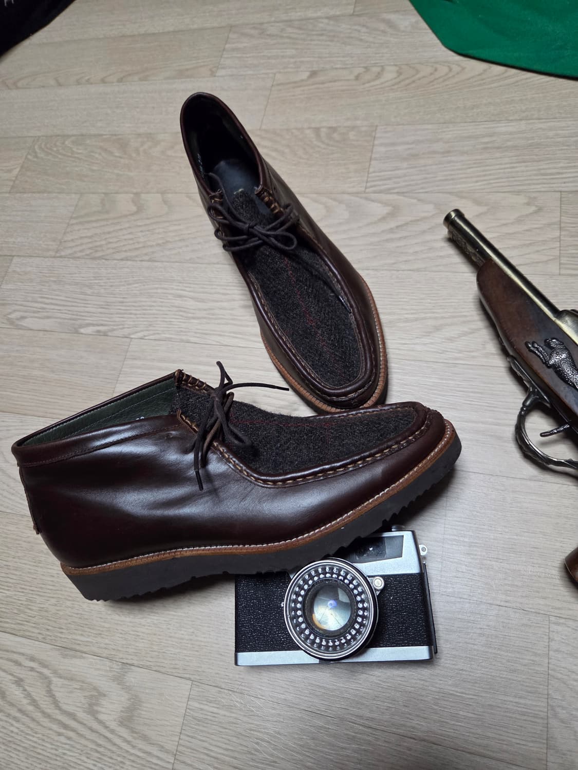 (2~3회 착용) BASSO 구두 트위드 처카 상품이미지1