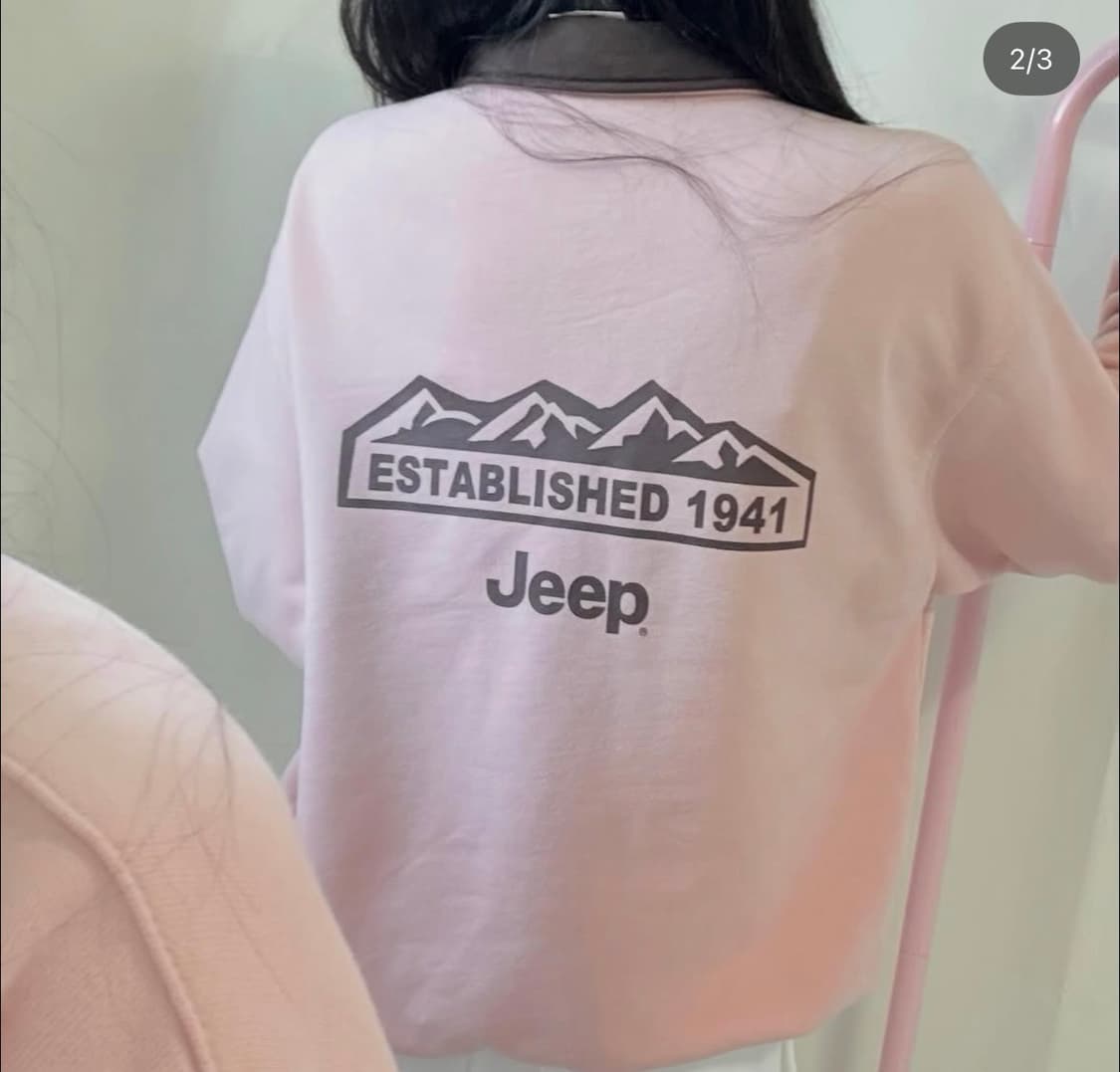 지프 딸기 초코 브라운 반집업 맨투맨 상품이미지3