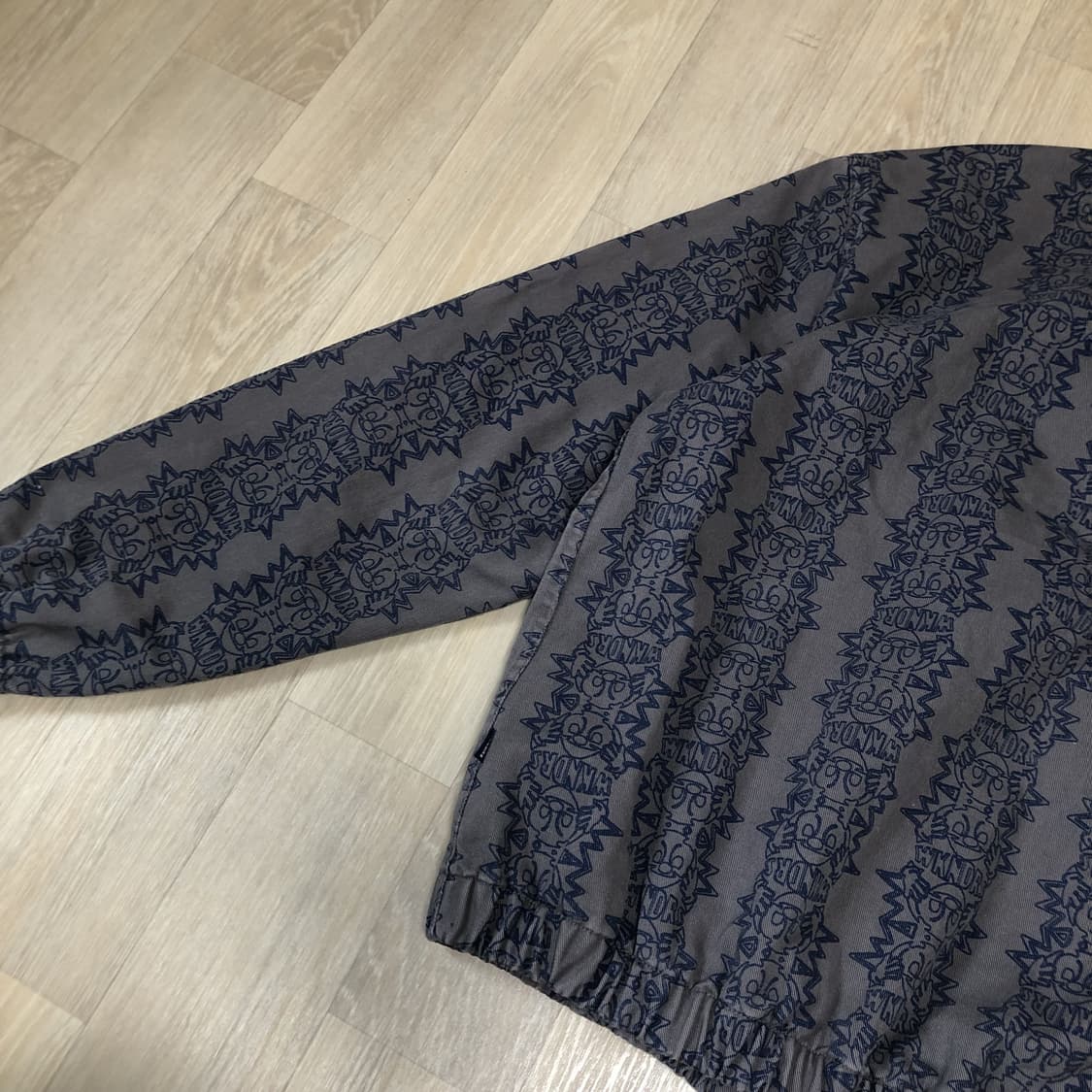 (L) 위캔더스 WKNDRS 스마일 패턴 드리즐러 자켓 그레이 상품이미지9