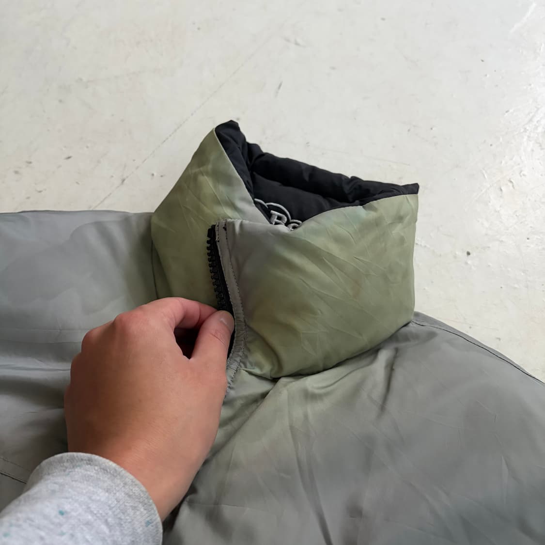 90s USA Bear 빈티지 리버시블 푸퍼 패딩 M 상품이미지8