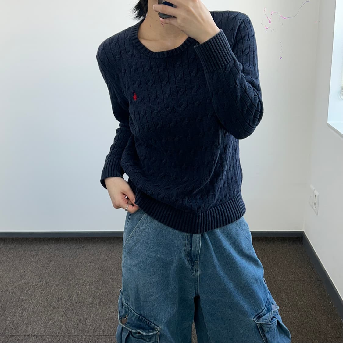 Polo 폴로 레드포니 네이비 케이블 니트 상품이미지1