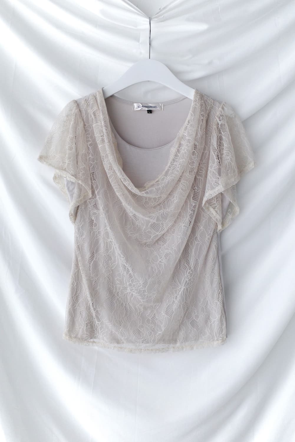 lace draping half T  상품이미지2