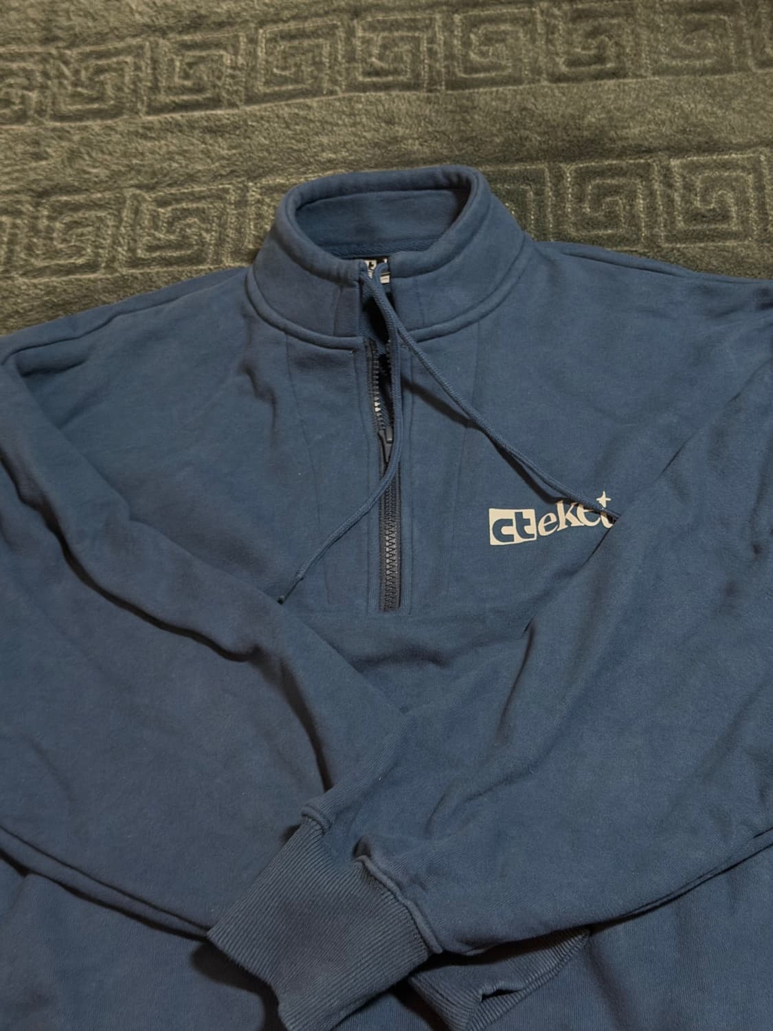 [테켓] Plan Half Zip-Up Sweatshirt Navy  상품이미지1