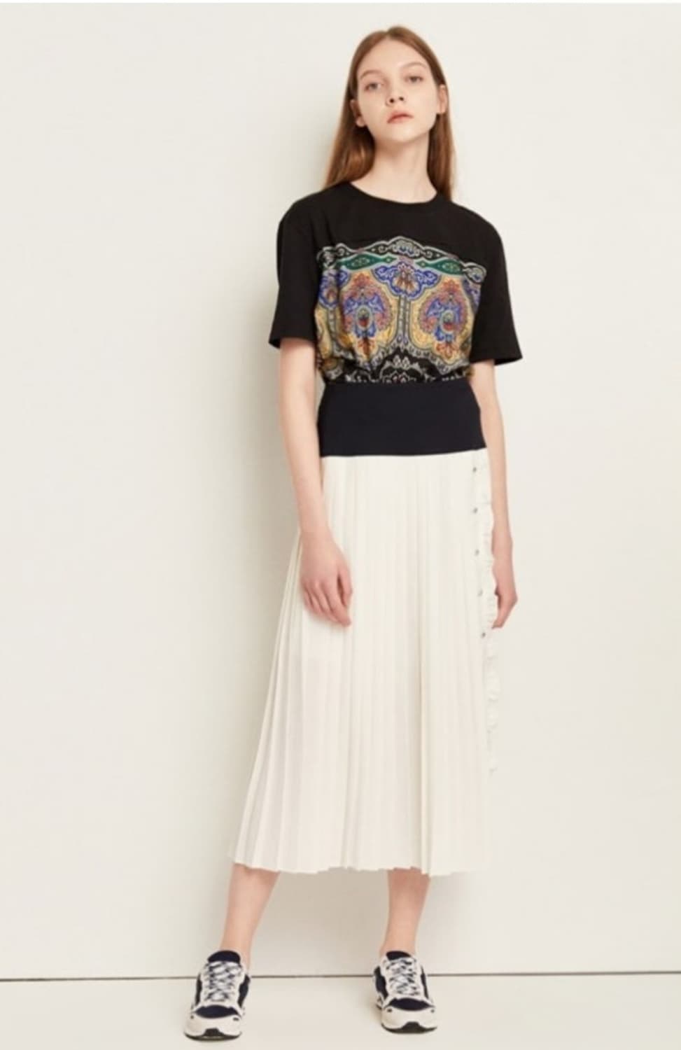 산드로 러플 플리츠 스커트 66사이즈 상품이미지2