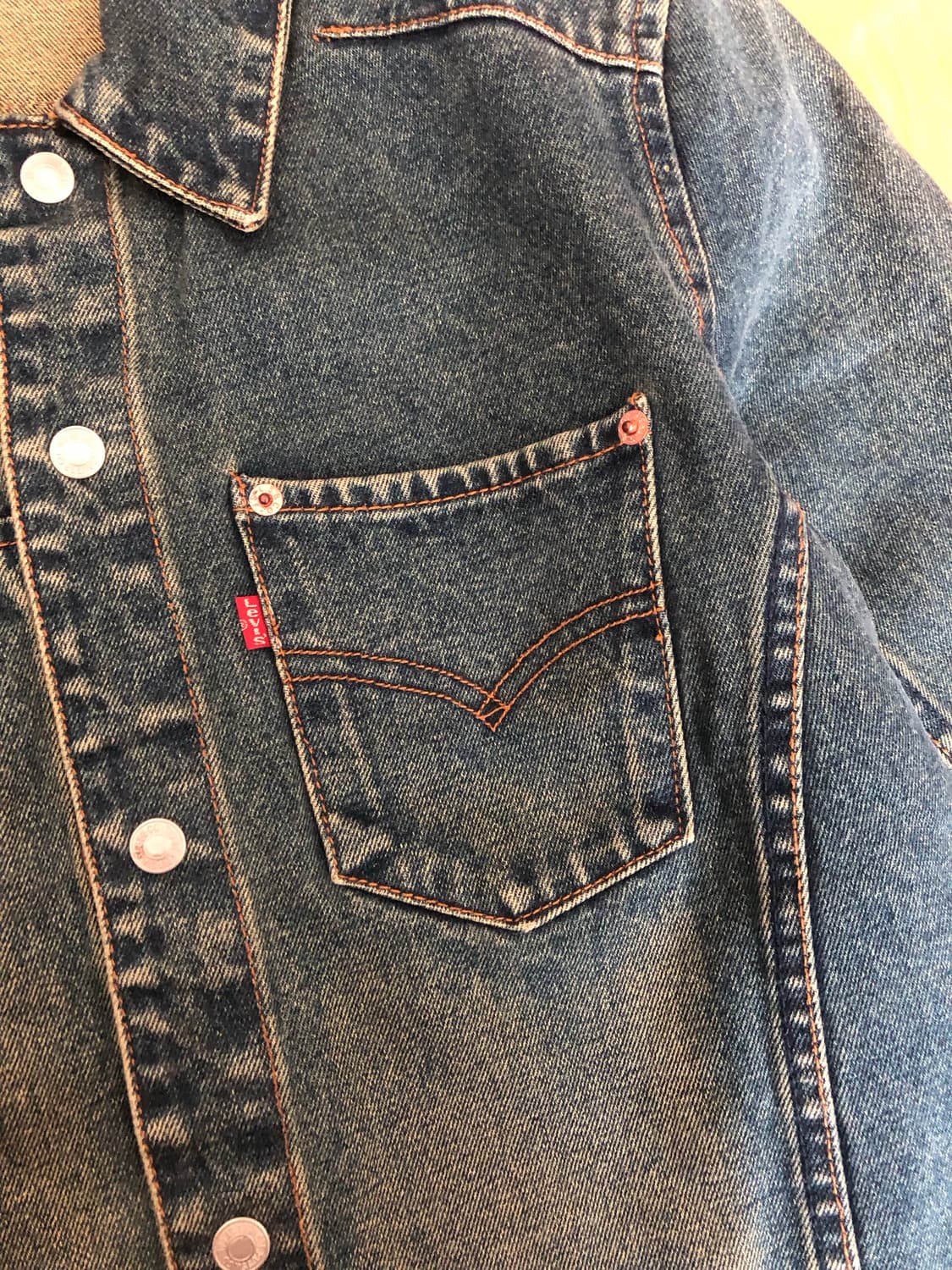 리바이스 엔지니어드진 빈티지 워싱 데님자켓 L 상품이미지4