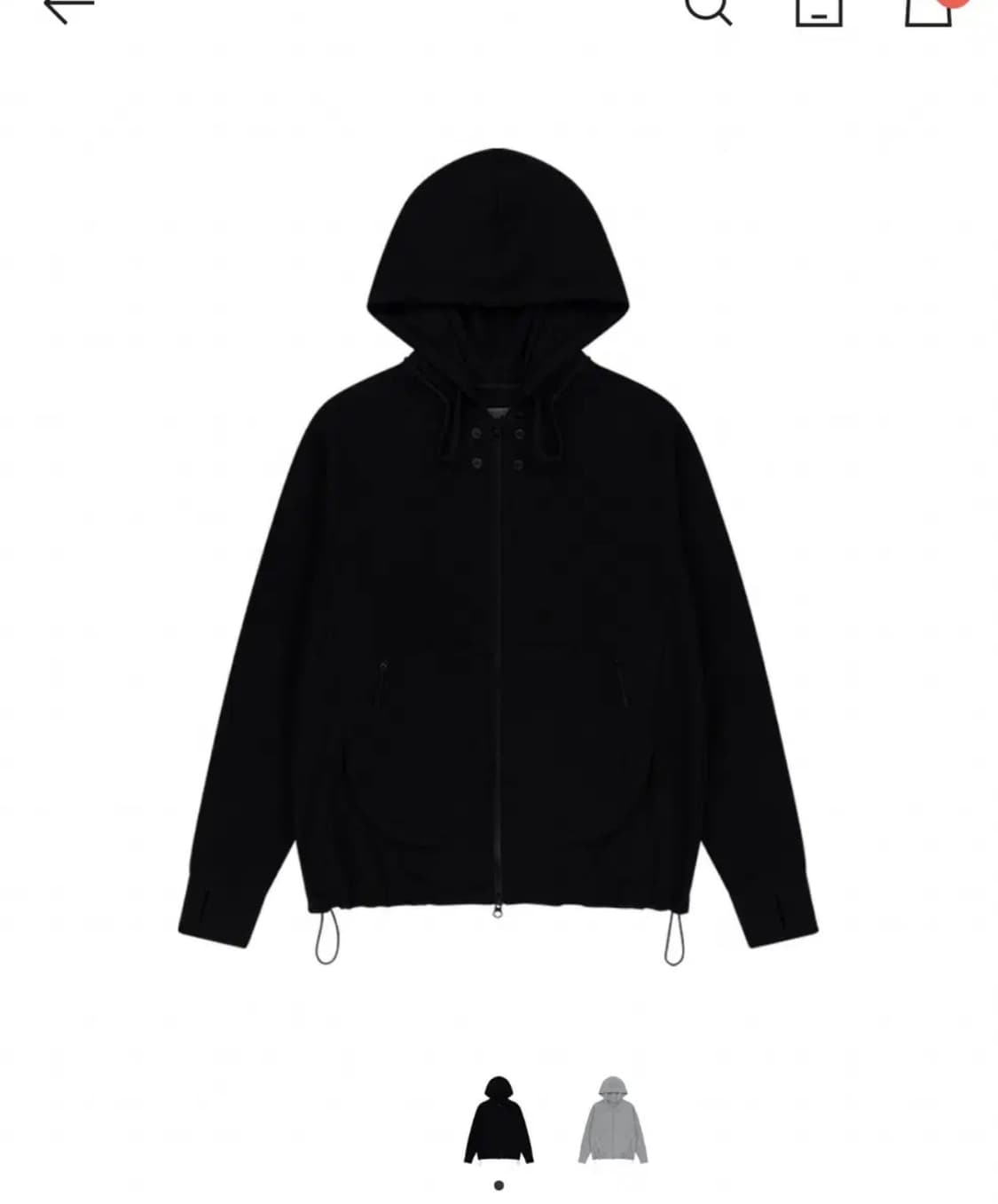 산산기어 서킷 집업 후디 블랙 1사이즈 상품이미지1