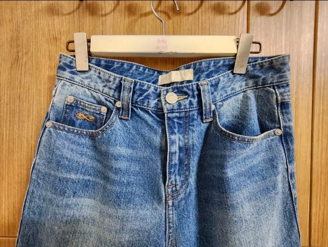 (30)플랙진 스티즈 크롭테이퍼드핏 데님 팬츠 상품이미지2